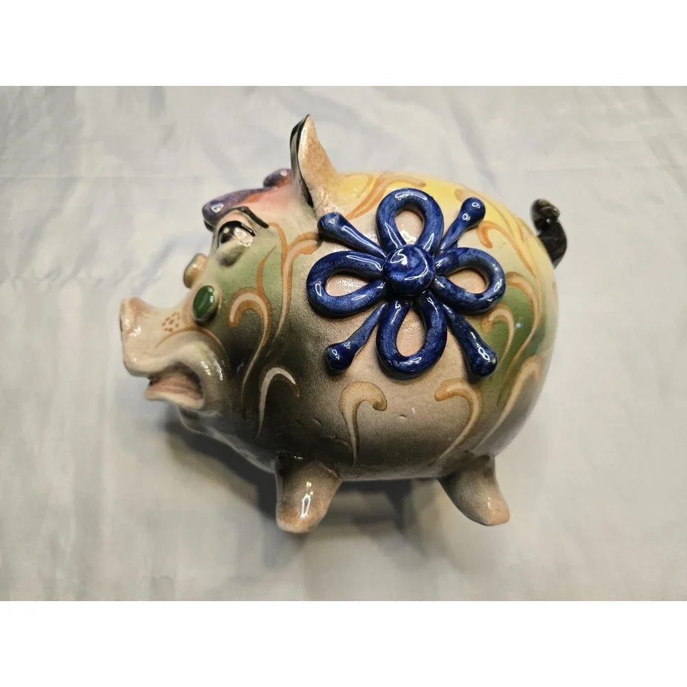 Handmade Decorative Ceramic Piggy Bank Colorful Odd‎ Unique 8